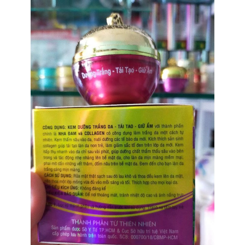 Kem nha đam collagen trắng da, giữ ẩm 15gr