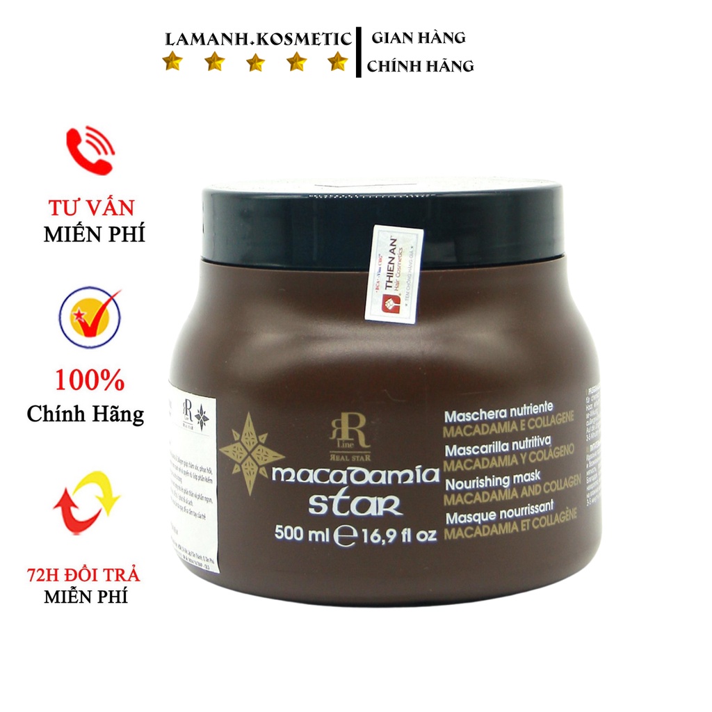 Ủ tóc hấp phục hồi tóc kem hấp hấp tóc MACADAMIA STAR hũ  500ml hàng chính hãng lamanh.koametic