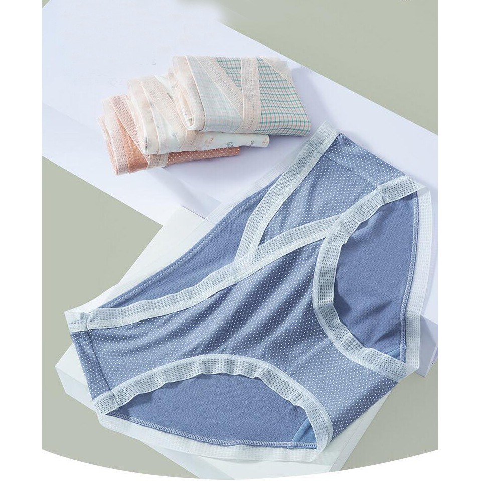 SET 4 QUẦN LÓT BẦU họa tiết và sau sinh cạp chéo chất modal mát nhẹ kháng khuẩn cho các mẹ bầu 85kg