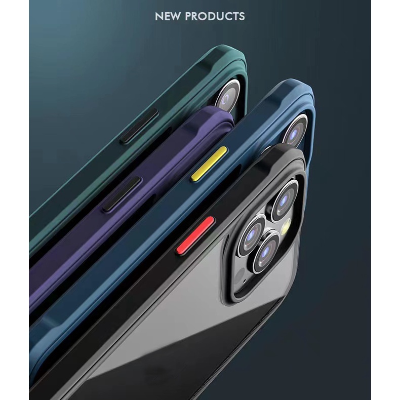 Ốp Điện Thoại Cứng Viền Vuông Chống Sốc Cho iPhone 14 Pro Max 13 Pro Max 14 Plus 13 12 mini 7 8 Plus SE 2020 X XS 11 Pro Max XR