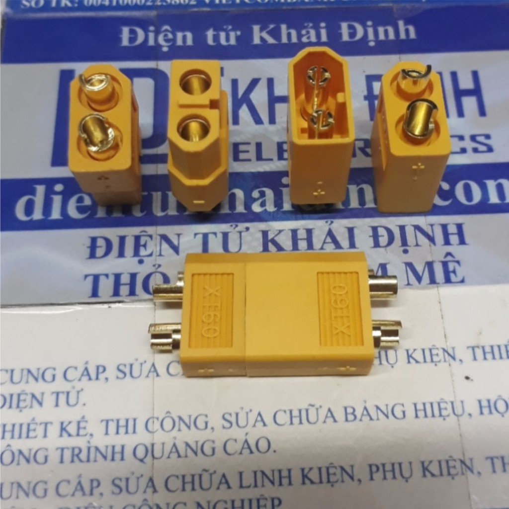 [Mã ELFLASH3 hoàn 10K xu đơn 20K] bộ đầu đực + cái jack nguồn xe điều khiển từ xa, jack XT XT60 kde4546