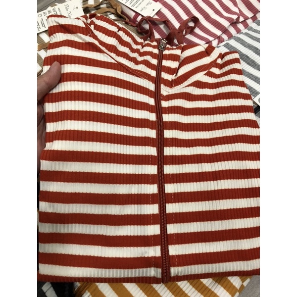 Áo khoác thun sọc gân siêu co giãn