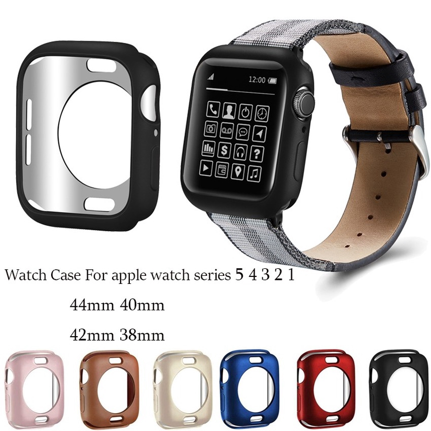 Ốp Bằng Tpu Bảo Vệ Cho Đồng Hồ Thông Minh Apple Watch Series 5 4 3 2 1 Iwatch 44mm 40mm 42mm 38mm