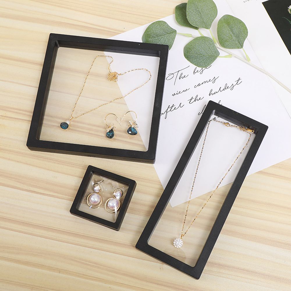 Hộp Đựng Trang Sức Trong Suốt Chống Oxy Hóa Hình Chữ Nhật Nhiều Màu Sắc Phong Cách Vintage Di Động Tiện Dụng