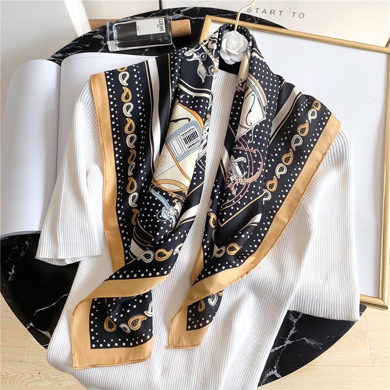 KHĂN LỤA VUÔNG QUẤN ÁO SIZE 70x70cm - Maben