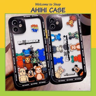 Ốp lưng iphone viền vuông hình gấu bear.brick ip 7plus/8plus/x/xs/xsmax/11/11promax/12promax