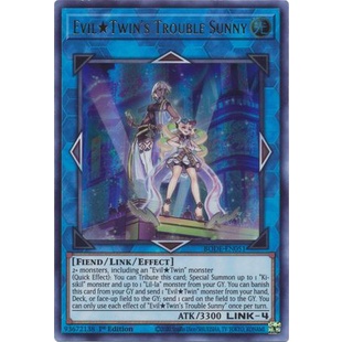 Thẻ bài Yugioh - TCG - Evil303242302230302205Twin's Trouble Sunny / BODE-EN051'