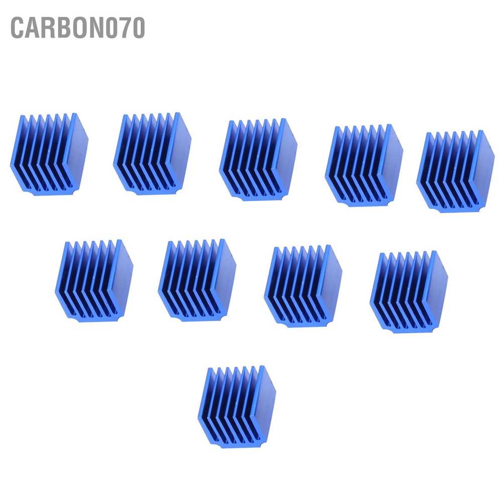 Hàng Sẵn 10pcs tản nhiệt Mini Cooler với băng dính dẫn nhiệt cho TMC 2100/2208 LV8729 Trình điều khiển động cơ bước Set 10 Tấm Nhôm Tản Nhiệt Cao Cấp Cho Máy In 3d【Carbon070】