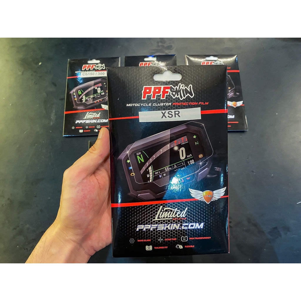 Miếng dán PPF bảo vệ đồng hồ xe máy YA XSR -R15V3-MT15-R3-MT03, Honda CBR150R, CB150R-300R- CBR650R-CB650R-500R