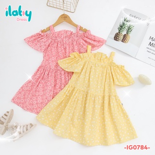 [25.6 GIẢM 40K ĐƠN 299K] Váy cho bé gái ILABY hai dây hoa nhí chất liệu cotton thoáng mát [10IG07840222]