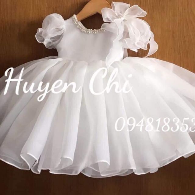 🌺Váy Công Chúa Nơ vai 🎀 Tay chun phòng voan Hàn🌺