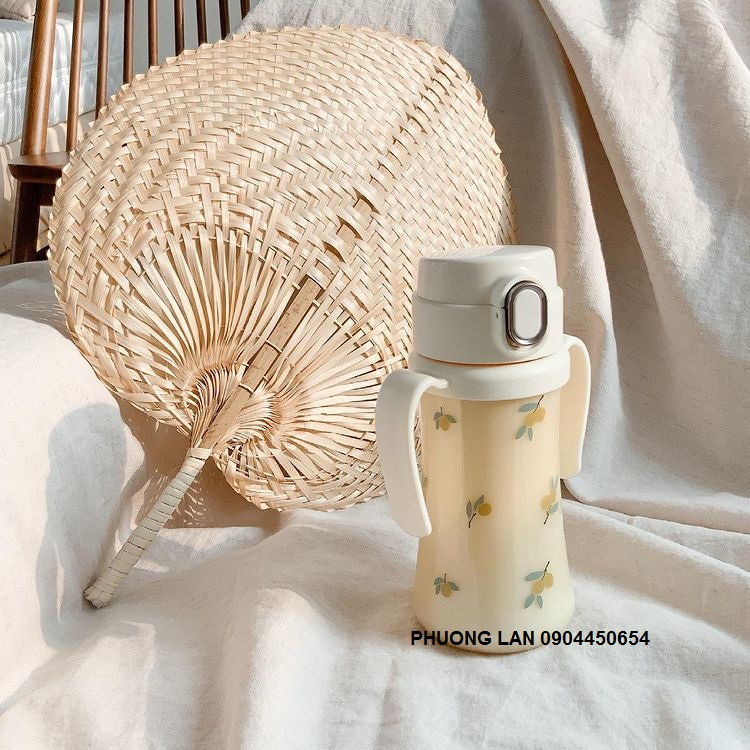 Tay cầm Grosmimi bộ cổ nắp các màu chính hãng nội địa Hàn - tách bình