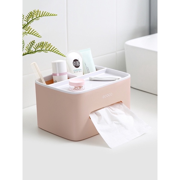 Hộp đựng giấy ăn, đựng điều khiển đa chức năng để bàn Ecoco 1602