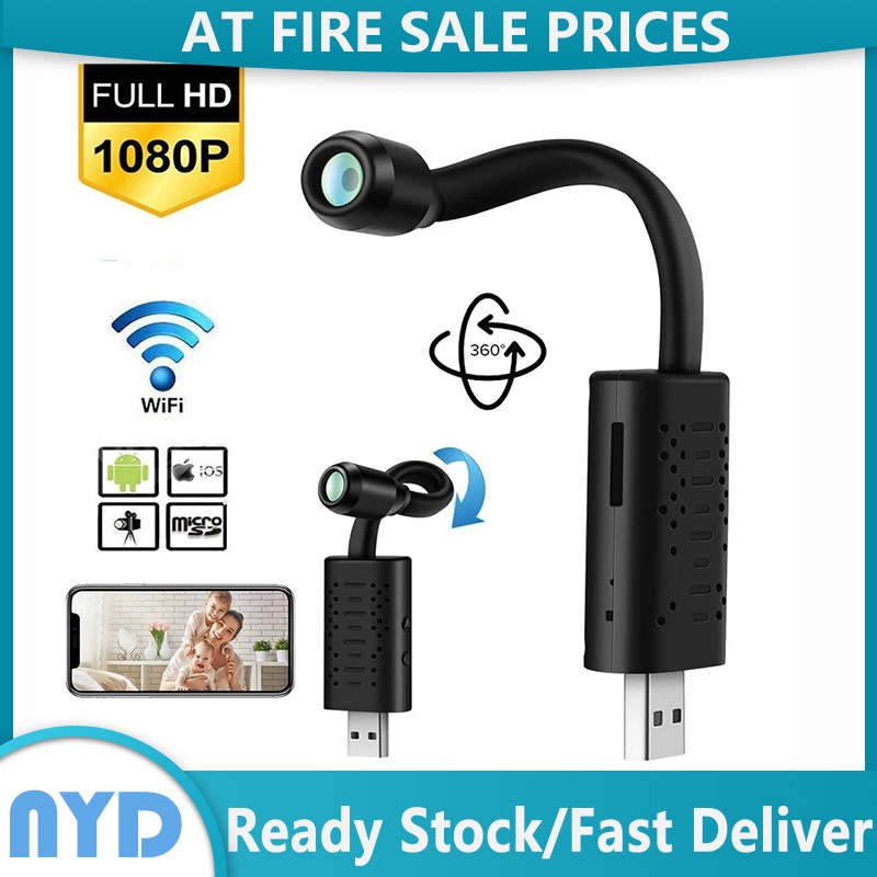 Camera Giám Sát U21 Mini Wifi IP USB Full HD 1080P P2P CCTV SD Thông Minh Dò Tìm Con Người