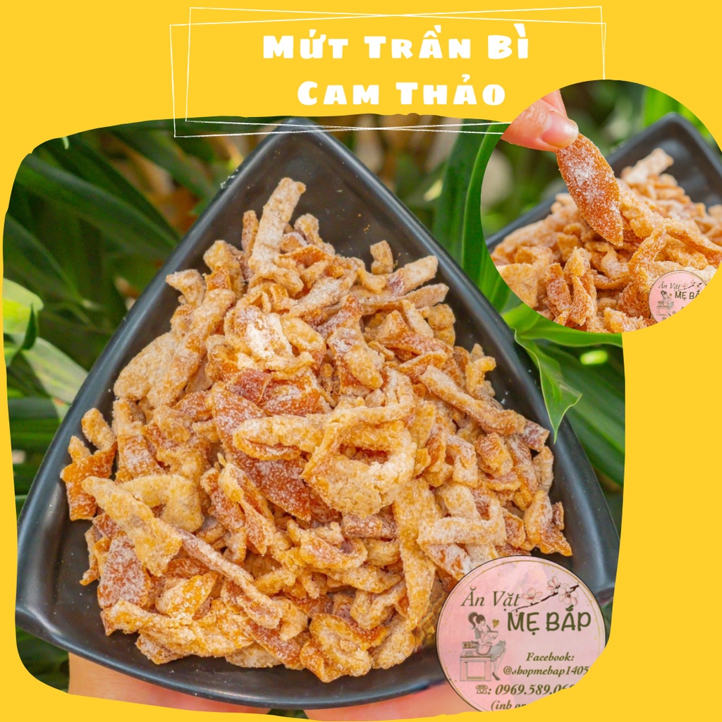 Mứt Trần Bì (Vỏ Quýt) Sấy Cam Thảo 300g - Shop Mẹ Bắp [ Đặc Sản Đà Lạt]