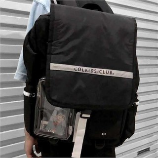 Balo Thời Trang Unisex Hàn Quốc Phản Quang Đi Học , Đi Chơi Black and White