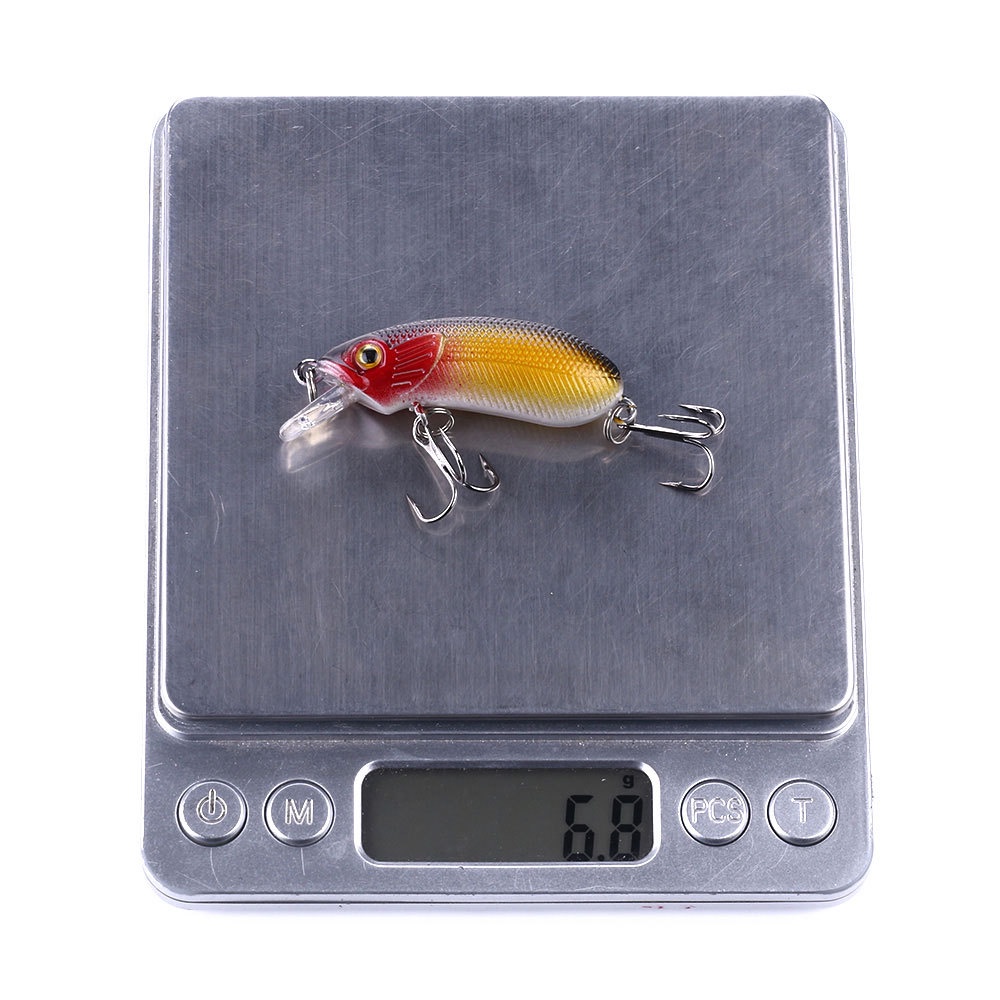 Mồi Câu Cá Cứng 10 Màu 5cm/7g Kèm 8 Mồi Câu# Mồi Câu Cá Nhân Tạo 3D Có Gắn Móc Tiện Dụng