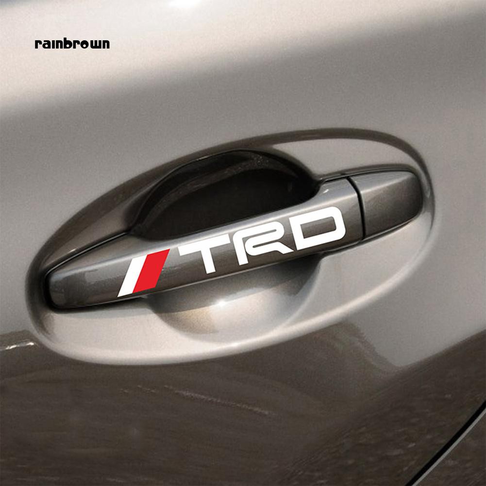 4 miếng dán trang trí xe hơi hình logo TRD phản quang