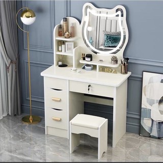 bàn trang điểm hình mèo cute (có đèn LED ) tặng kèm ghế hàng có sẵn