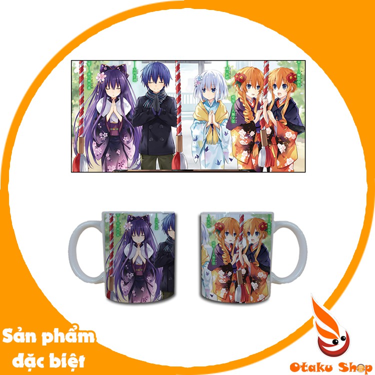 Ly sứ in hình Anime Date A Live cốc uống nước đẹp làm quà tặng đặc biệt gia trị nhiều ý nghĩa