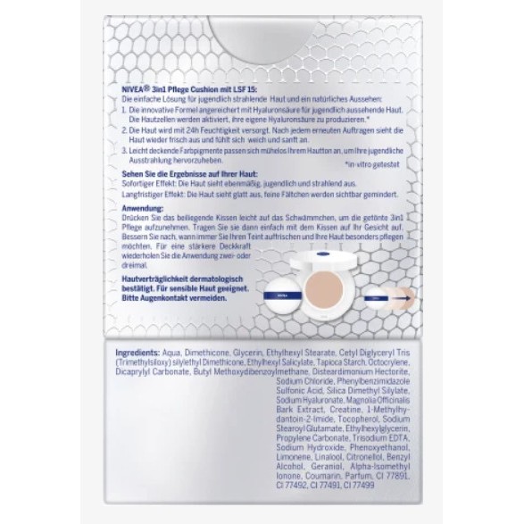 Phấn nước NIVEA 3in1 Cushion Hyaluron CELLular Filler 15g đủ 3 màu