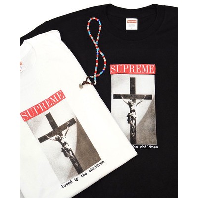 Supreme 20SSLoved By The Children Tee Jesus Short Sleeve Cross Print T-shirt