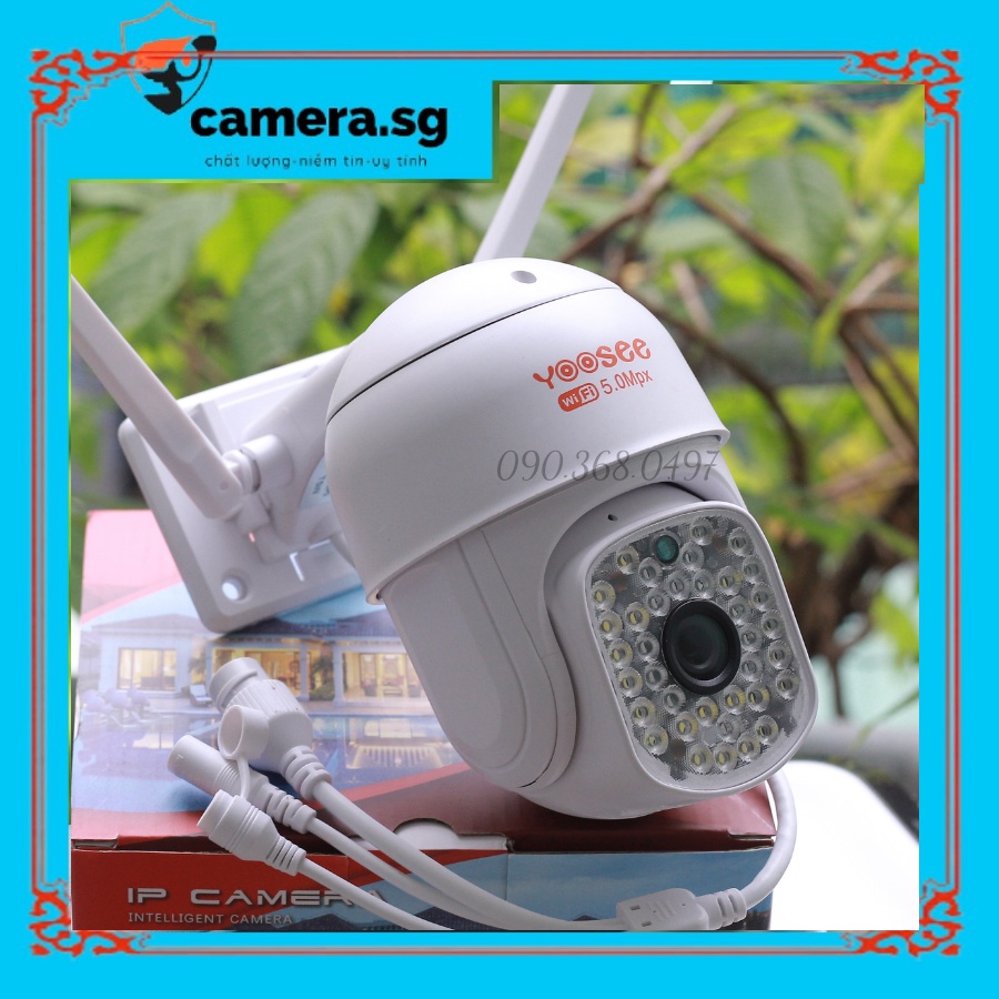 [ngoài trời xoay 36 đèn] Camera yoosee ngoài trời xoay độ chuẩn 5.0mpx,🌟free ship🌟 phần mềm yoosee tiếng việt 23 ĐÈN