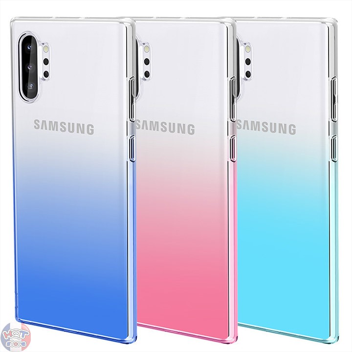 Ốp lưng dẻo trong suốt 7 màu Gradient cho Samsung Note 10 Plus / Note 10