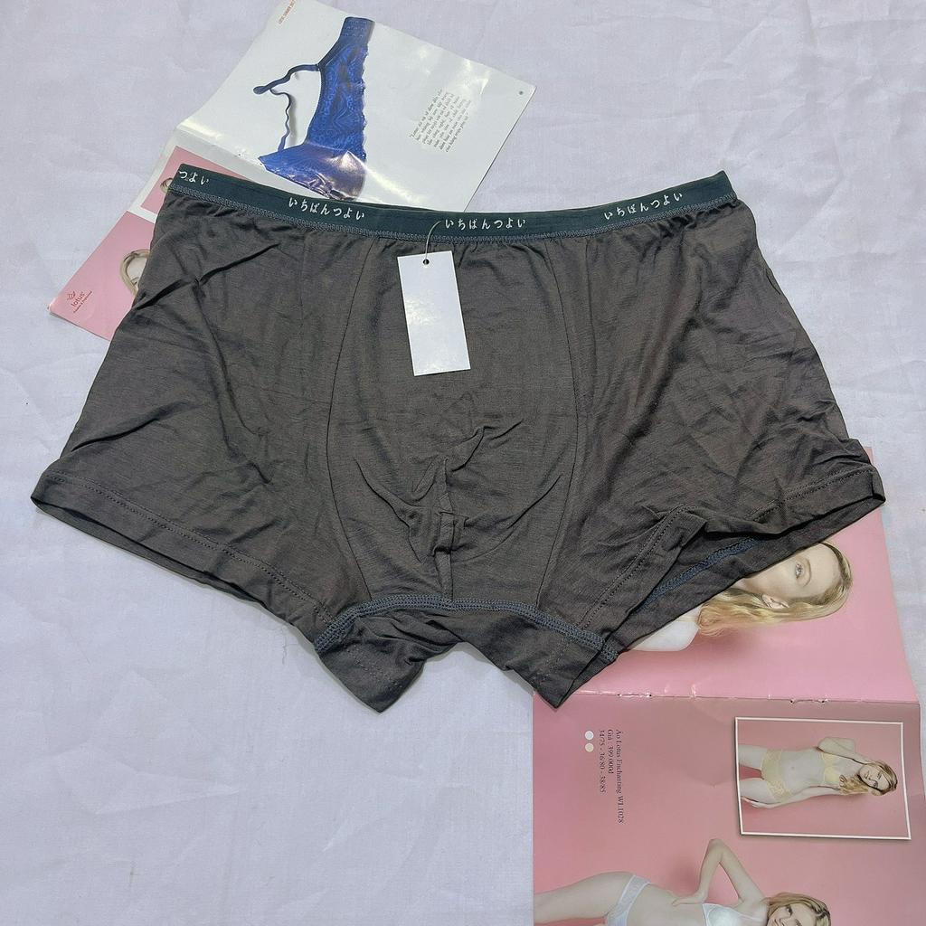 Quần lót nam boxer đùi cao cấp cotton lưng nhỏ bền đẹp, thoáng mát, thấm hút mồ hôi co giãn thoải mái
