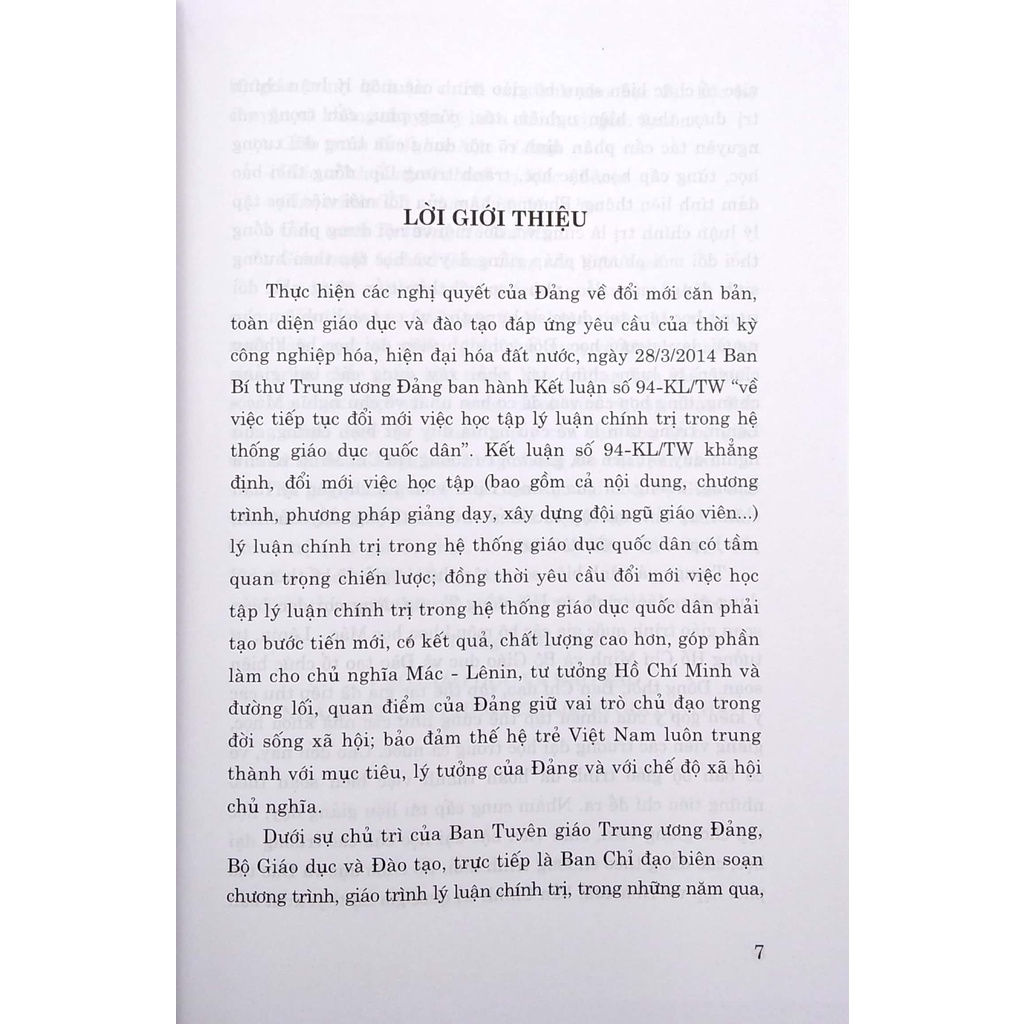 Sách Giáo Trình Kinh Tế Chính Trị Mác - Lênin