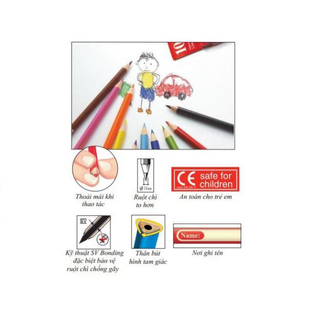 ❣️SALE GIÁ VỐN❣️- Bút Chì Màu Junior Triangular 10/20/30 Màu dài + Chuốt - Chính hãng Faber-Castell