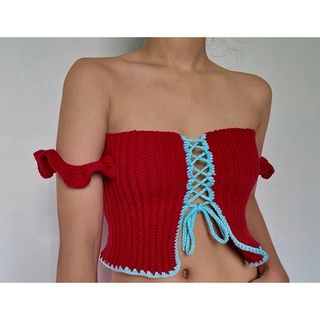 Áo len croptop phong cách Hàn Quốc