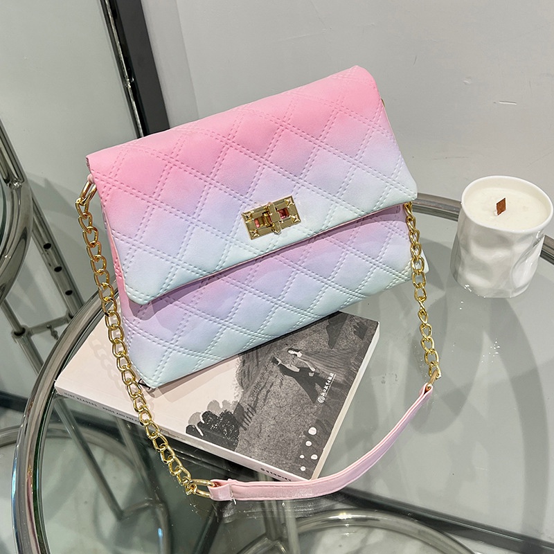 Túi Đeo Chéo Nhỏ Màu Gradient Thời Trang Cho Nữ