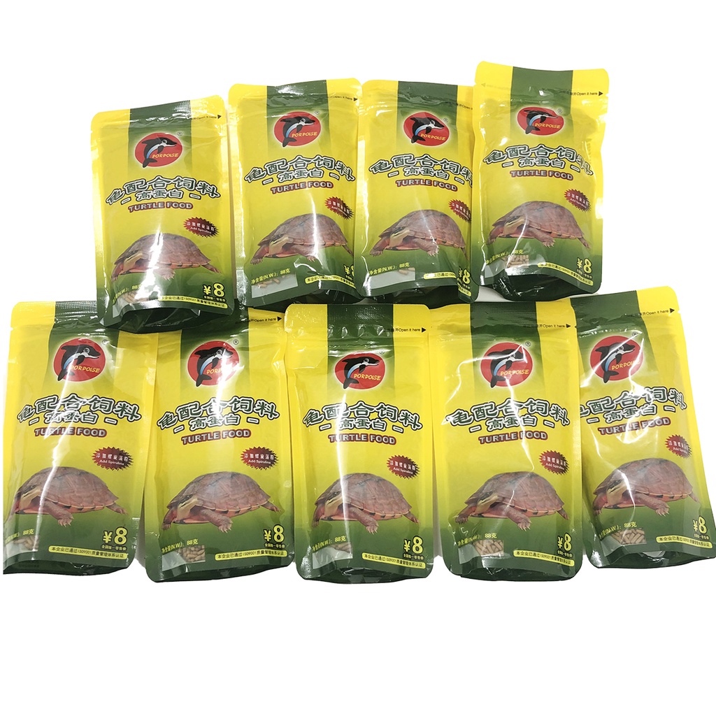 Thức ăn chuyên dụng cho rùa cảnh nhãn hiệu Porpoise gói 88g (giúp rùa ham ăn, nhanh lớn, tăng sức đề kháng)