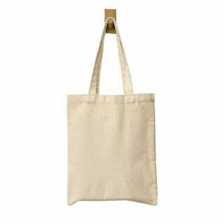 Túi vải bố màu trắng trơn 19*26cm có quai xách