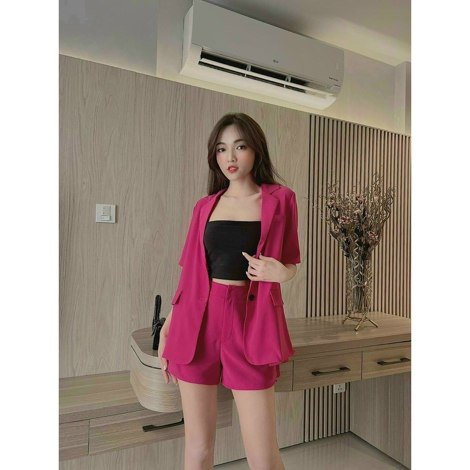 Set Vest Nữ 3 Món Chất Liệu Tuyết Mưa Mềm Mịn, Bộ Đi Chơi Đi Làm Sang Chảnh Thiết Kế Mới Thời Trang Nữ Xm Minh Phúc