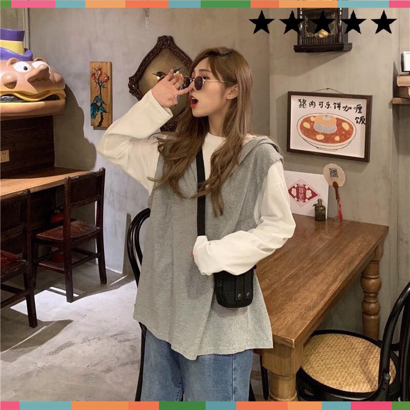 [Mẫu mới 2019] Áo 2 món mũ thụng_DN5804