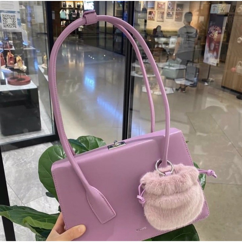 Túi tay cầm kẹp nách đeo vai  Pedro Casual Style Faux Fur Blended Fabrics Plain Party
