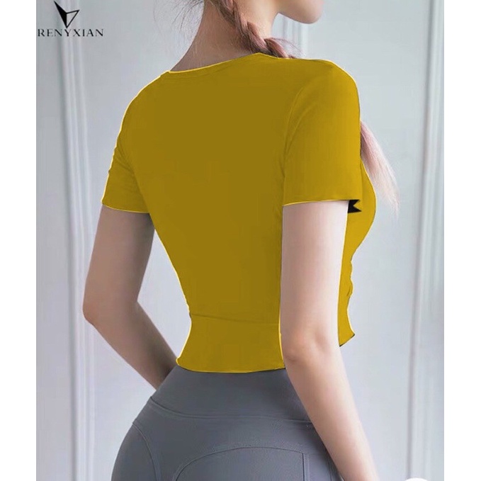 Áo croptop dây rút có mút sẵn