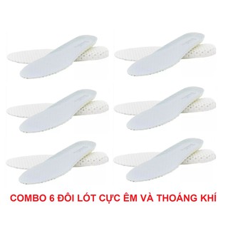 Combo 6 bộ lót giày nam nữ lỗ thoáng khí đẹp HAPU