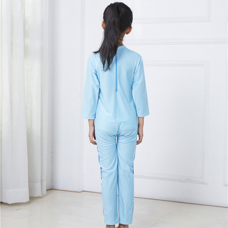 Áo bơi bé gái liền thân dài tay quần dài SIZE BÉ 16-30KG (Không nón bơi)