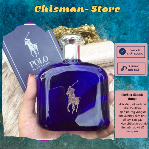 Nước hoa nam cao cấp POLO Blue 100ml- Nước hoa dành cho người đi học đi làm- Chisman