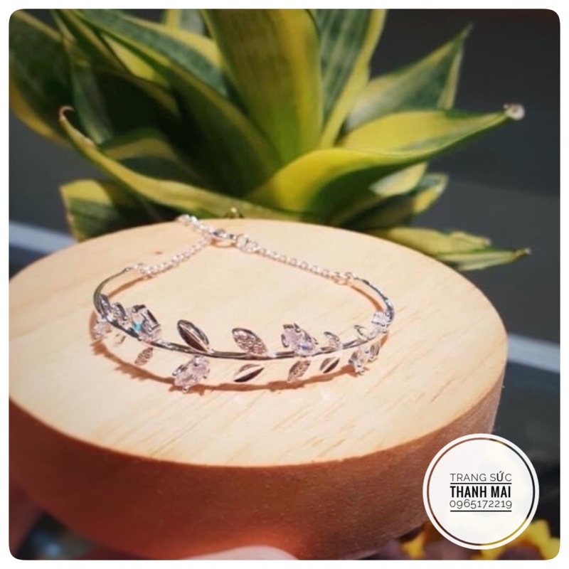 Vòng tay lá bạc ta chuẩn 100%