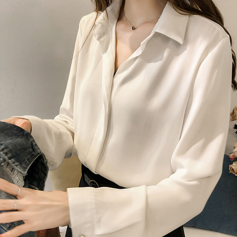 Áo Sơ Mi Voan Phong Cách Hàn Quốc Thanh Lịch Dành Cho Nữ