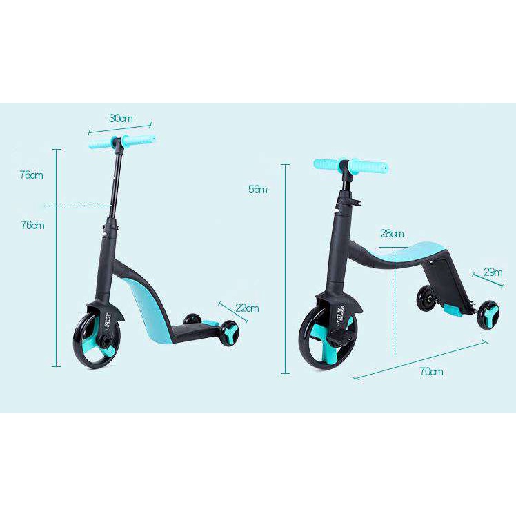 Xe Scooter 3 Bánh Trẻ Em Nadle 3 in 1 Scooter Đa Năng Cho Bé