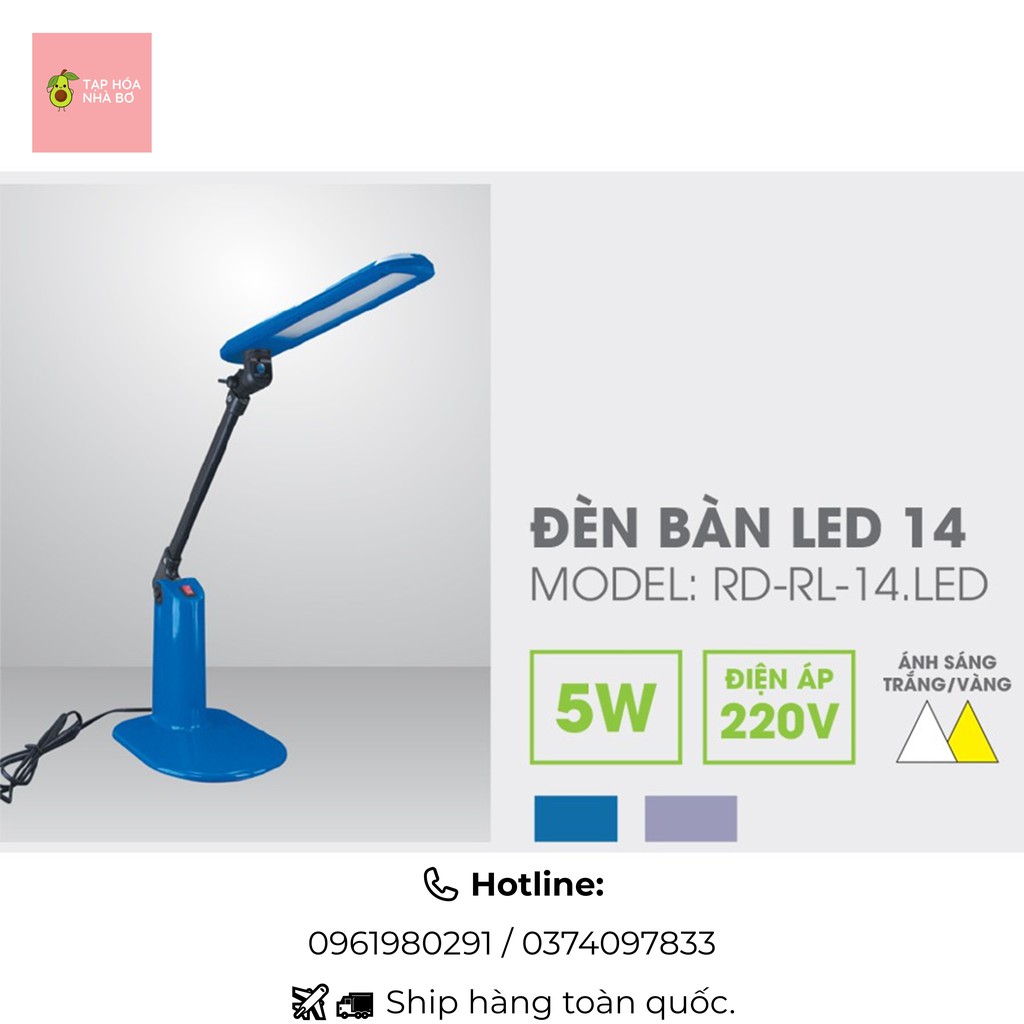 Đèn bàn Bảo vệ Thị lực Model: RD-RL-14.LED (S)