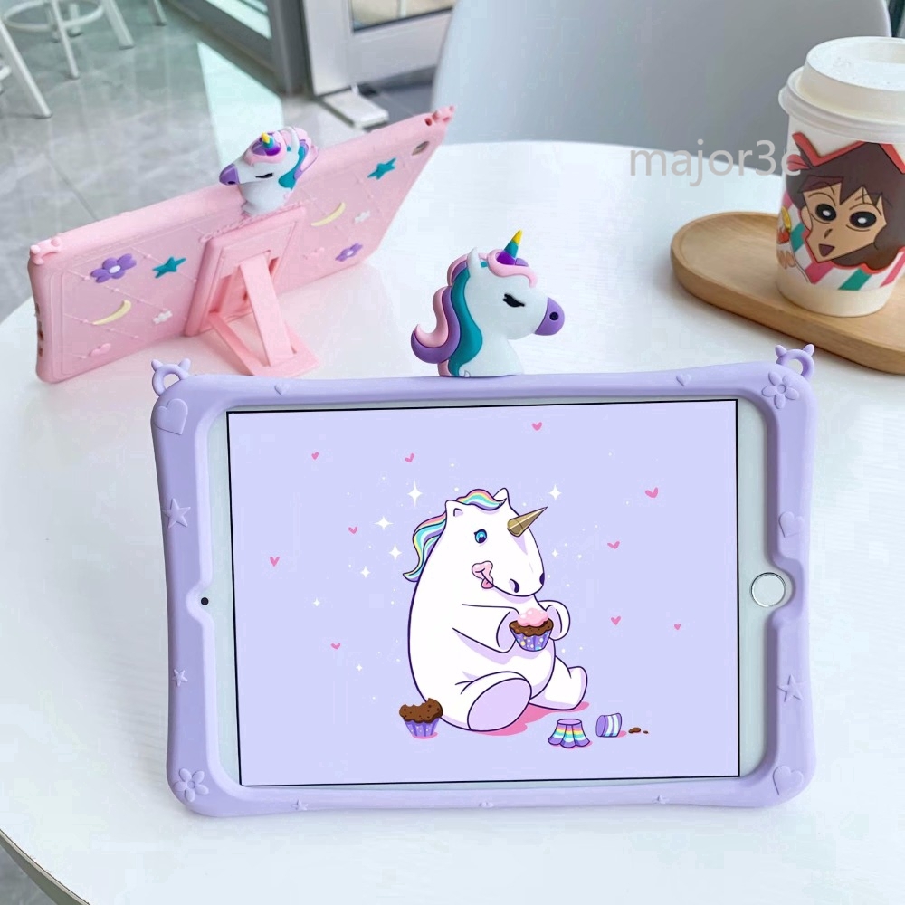 Ốp bảo vệ máy tính bảng bằng silicon thiết kế hình dạng hoạt hình dễ thương cho iPad pro 12.9 inch 2020 2018 2017 2015 case