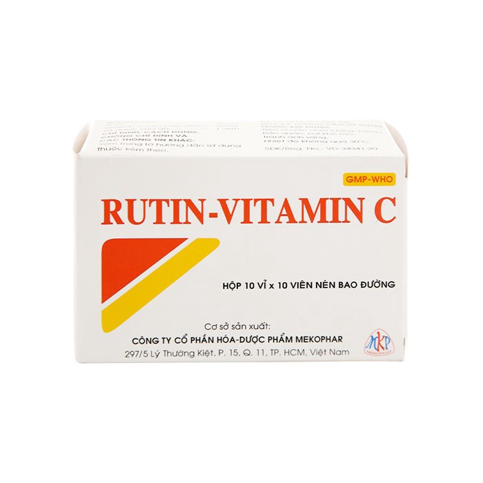 RUTIN C - BỀN THÀNH MẠCH MÁU, GIẢM XUẤT HUYẾT
