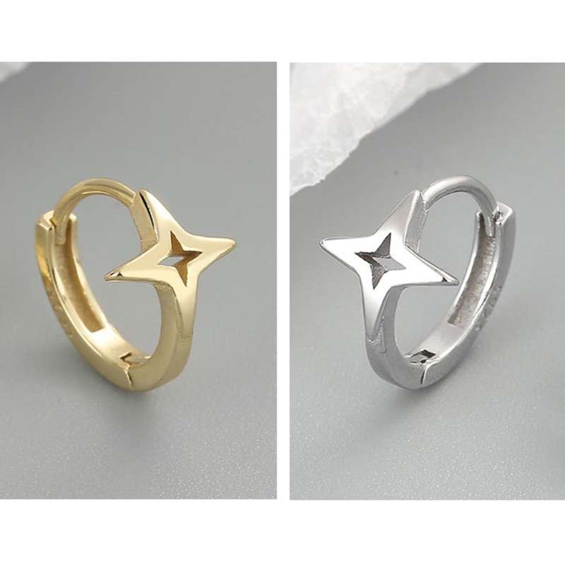 Bông Tai Bằng Kim Loại Màu Vàng / Bạc Hình Thánh Giá Phong Cách Gothic Punk Thời Trang Cho Nam Và Nữ