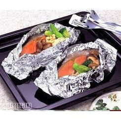 Giấy bạc nướng thức ăn, màng nhôm nướng thịt, bảo quản thực phẩm, cá BBQ